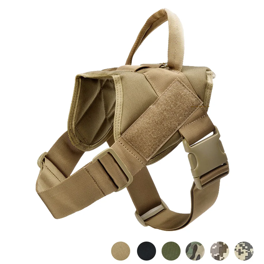 

Nylon Dog Harness, Tactical Military Patrol Working Dog Chest Strap Vest with Handle for Medium and Large Dogs German Shepherd