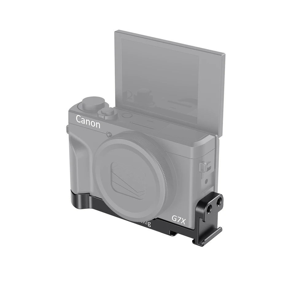 SmallRig Монтажная пластина с двумя холодными башмаками для Canon G7X Mark III Quick Release Tripod Shooting Plate-2433