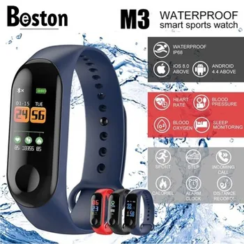 

M3 Fitness Bracelet IP67 Waterproof Watch Connect Android Wristband Man Blood Pressure Activity Tracker Sport Smart Watch Women