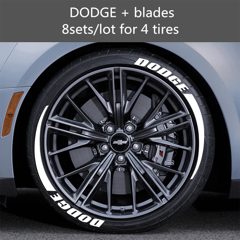 Автомобильные наклейки на колеса, комплекты надписей для шин, автомобильные тюнинговые универсальные наклейки, 3D логотип, Авто Наклейка для шин, персонализированные этикетки - Название цвета: 8dod ge8b