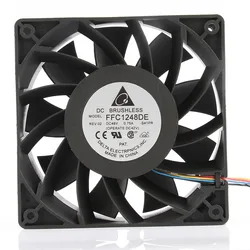 Ventilateur de refroidissement de carte vidéo pour Gamer, 12CM, haut Volume d'air 48V 0,75 a, Double boule, grande surface, FFC1248DE, 12038 