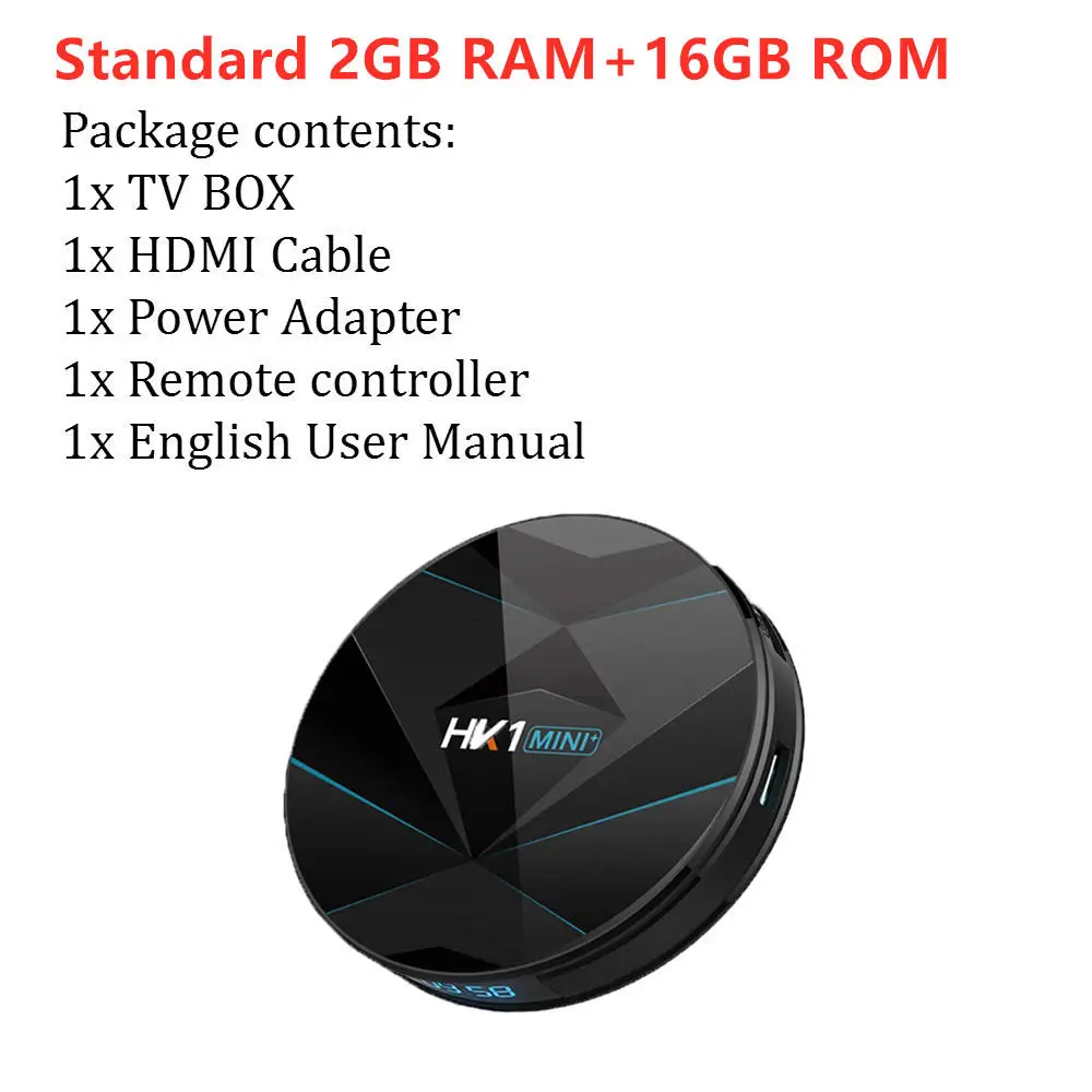 T tv BOX HK1 Mini+ Android tv Box Android 9,0 OS 4 ГБ 128 Гб Поддержка USB 3,0 BT 4,0 2,4G 5G Wi-Fi 3D 4K Full HD H.265 медиаплеер - Цвет: Only 2G 16G
