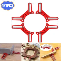 4PCS DIY 90 Degree Right Angle Clamp Multi-function Aluminum Picture Frame Clip Pipe Holder Corner Clips for Woodworking Tool