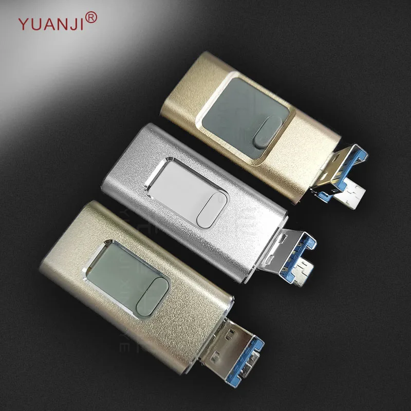 Креативный мобильный телефон U диск type-c Android OTG USB3.0 четыре в одном вращающийся USB флэш-накопитель 32g 256G Подарочная Настройка