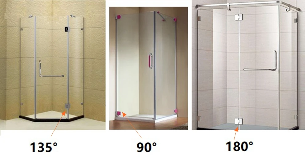 Description Picture 2 of itemRose Gold Shower Installation Kits Shower Glass Clamp Bracket Glass Door Handle Hinge Enclosure Glass Panel Support Bar