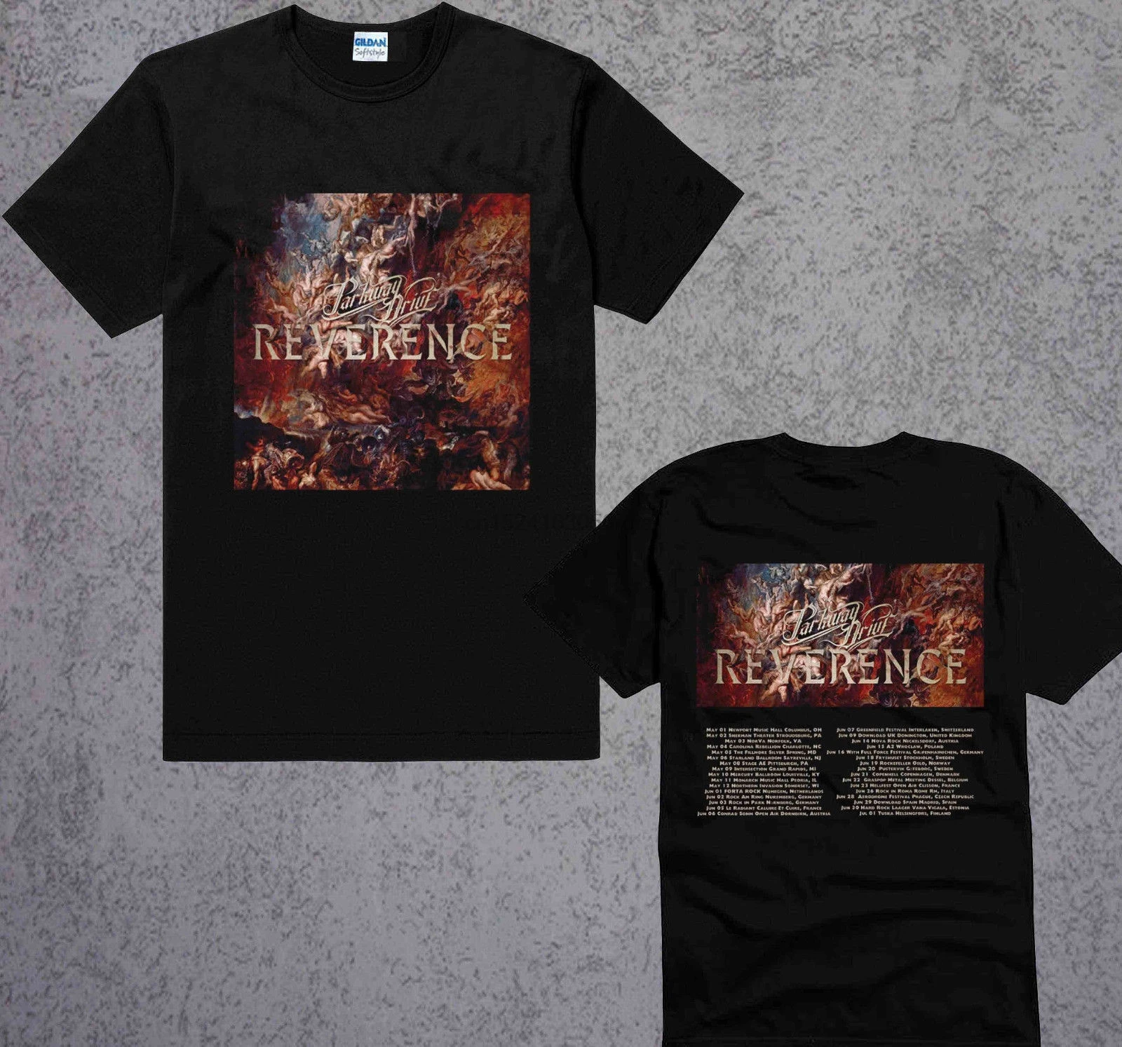 Новинка 2799 parkway Drive REVERENCE американский тур даты 2018 футболка Размеры S 5XL|Футболки| |