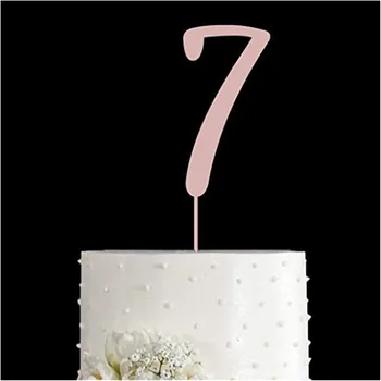 

Mirror Rose Gold Number 7 Acrylic Birthday Cake Topper 7th Boy or Girl Birthday Cake Topper Wedding Anniversary Party Decoration