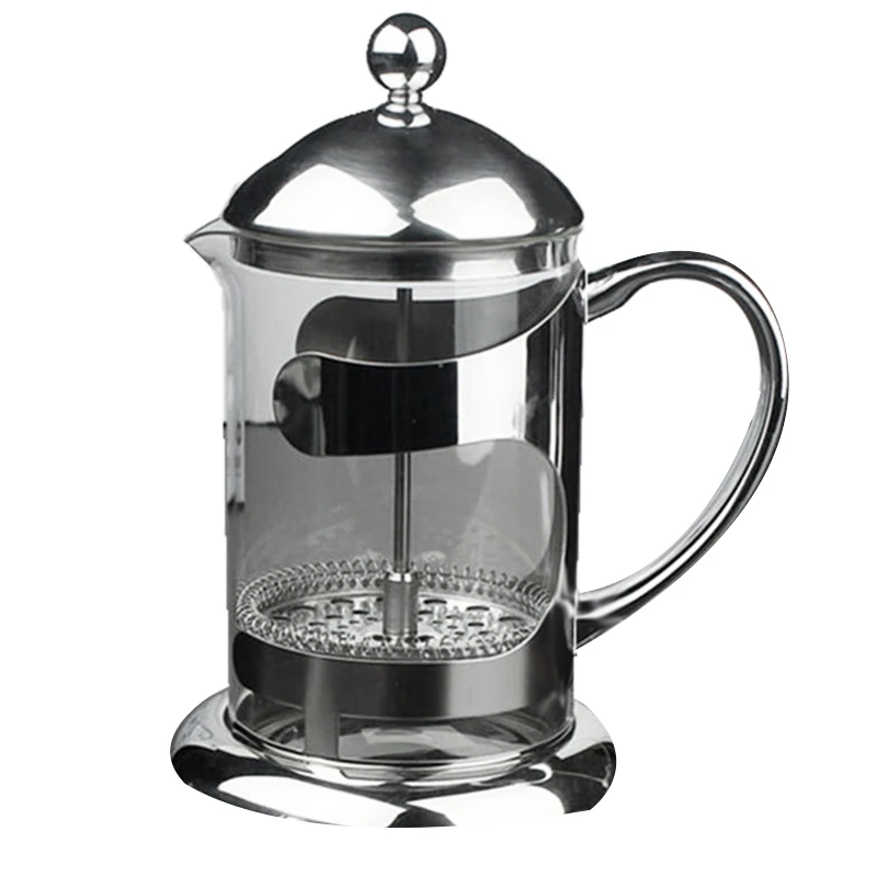 

300Ml Stainless Steel French Press Tea Pot High Temperature Resistant Glass Coffee Pot Filter Hand Maker Coffee Filtration Press