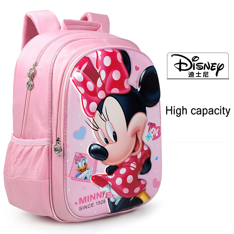 Детский Школьный рюкзак Дисней, рюкзак с Минни, легкий дышащий Детский рюкзак, мультяшный милый школьный рюкзак для школьников