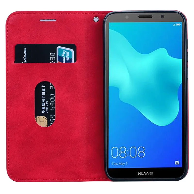 Dành Cho Huawei Y5 Lite 2018 Ốp Lưng Da 5.45 Inch Dạng Ví Flip Dành Cho Huawei Y5 Y 5 2018 Coque Ốp Lưng dành Cho Huawei Y5 Prime 2018 Bao huawei phone cover