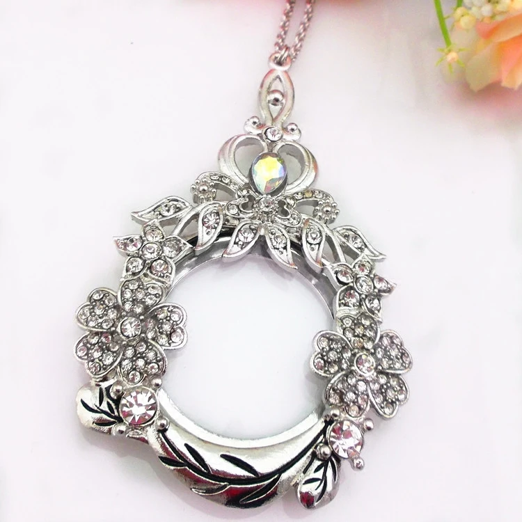 Portable Pendant Decorative Gift Newspaper Magnifying Glass Loupe Pocket Creative Present Fashion Necklace Reading Magnifier 2x |