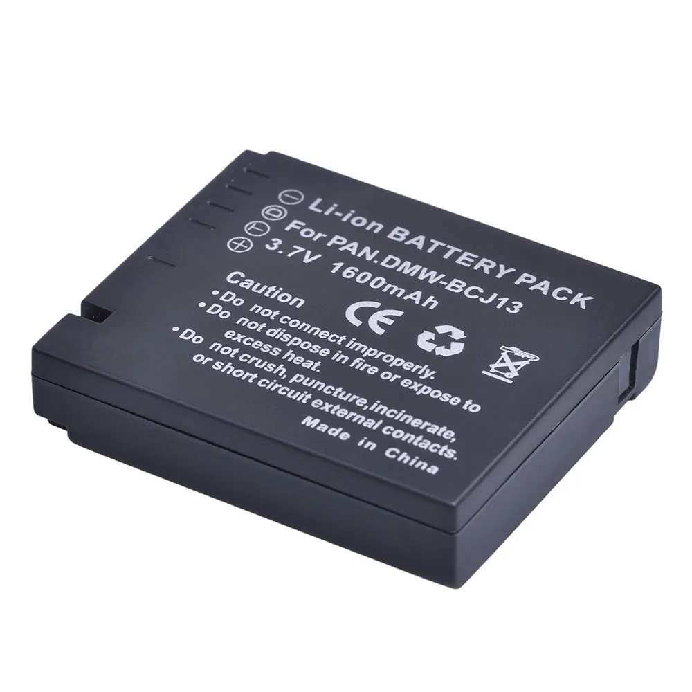 4 шт. 1600 мАч 3 7 V DMW BCJ13 ДМВ BP DC10 Камера Батарея для цифрового фотоаппарата Panasonic Lumix DMC