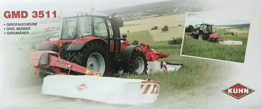 UH-5383 1:32 Kuhn Gmd 3511 Falciatrice дисковая косилка