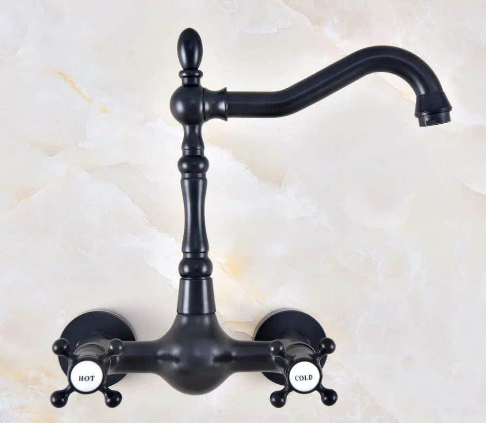 Черный Масло втирают античная латунь ванная комната кухонная раковина смеситель