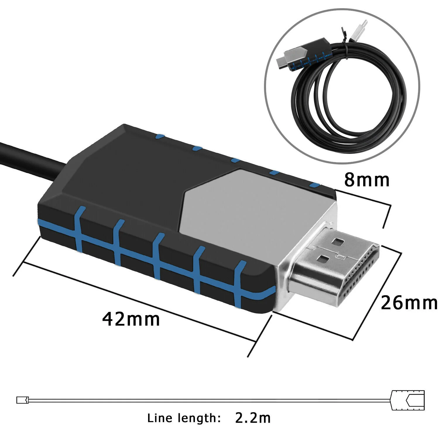 4K USB Type C к HDMI HDTV AV ТВ кабель адаптер для iPad Samsung Galaxy S10 S9 S8 Note 9 ноутбуки монитор и т. Д.