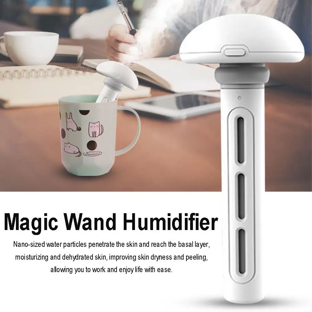 

Portable Nebulizer USB Mini Magic Wand Stick Ultrasonic Humidifier Mute Office Home Car Air Mist Maker Aroma Diffuser