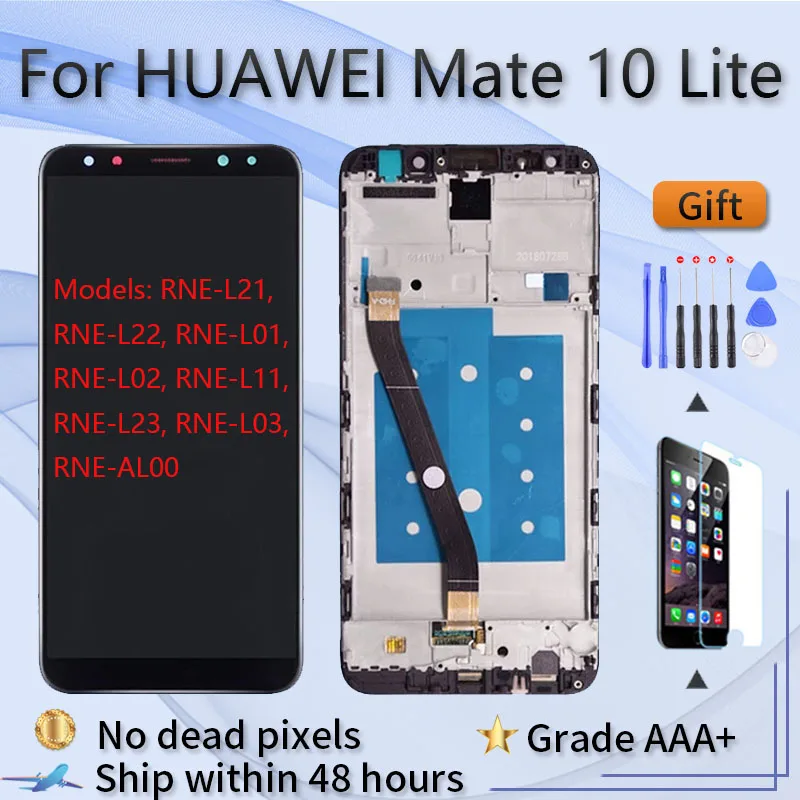 Сенсорный экран в сборе для HUAWEI Mate 10 Lite Nova 2i Honor 9i G10 RNE L21L22 L01 черный белый |