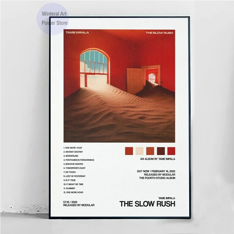 MT943 Tame Impala The Slow Rush чехол для музыки звезда Настенная картина на холсте постеры