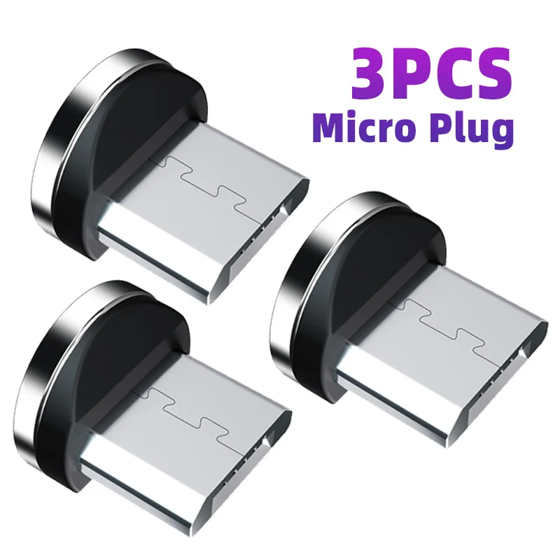 3 шт. Магнитный штекер 2 Pin зарядный кабель адаптер Micro Тип USB C Магнит зарядки