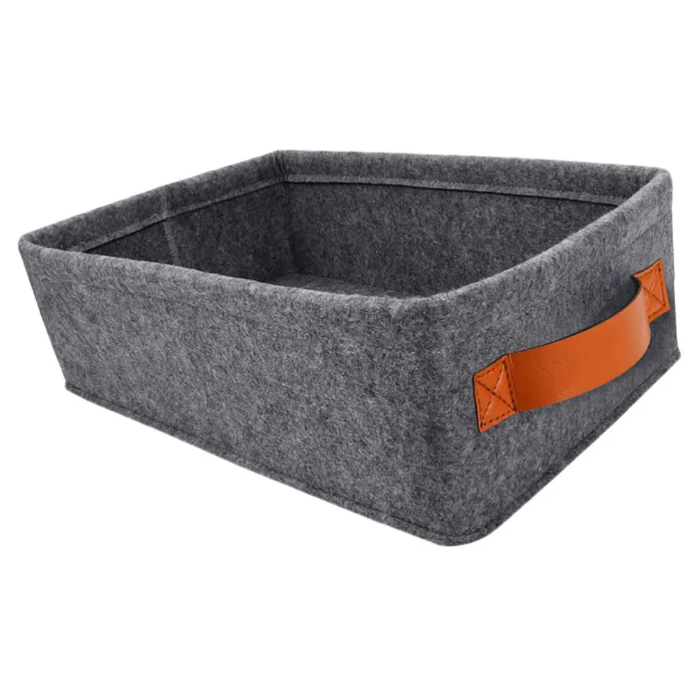 

1 Pc Folding Storage Basket Rectangular Container Home Simple Storage Box (Grey)