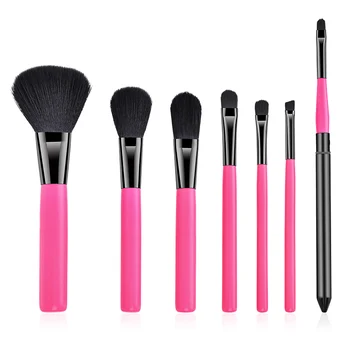 

New Hot New Style 7Pcs Beauty Tools High-End Wooden Handle White Loose Powder Oblique Head Brush Flat SMR88