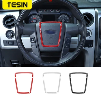 

TESIN Interior Mouldings For Ford F150 Car Steering Wheel Decorative Frame Stickers Accessories For Ford F150 Raptor 2009-2014