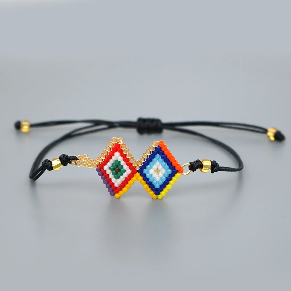 Go2boho богемные радужные браслеты MIYUKI сглаза браслет для женщин Pulseras Mujer ювелирные изделия Insta Мода Bijoux нарукавная повязка