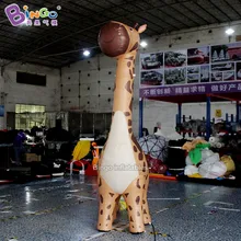BG 3M стоя надувные с рисунком жирафа для зоопарка или тематические Декорации для парка/без рукавов с изображением жирафа, шар для отображения игрушки