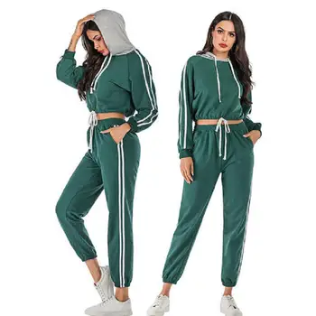 

Women's Hoodie Tracksuit Sweatshirt Tops Sweatpants Set Sport Casual Loungewear Suit