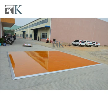 

Portable 1.0m*1.0m plywood dance floor wood grain flooring panel for event wedding ball party