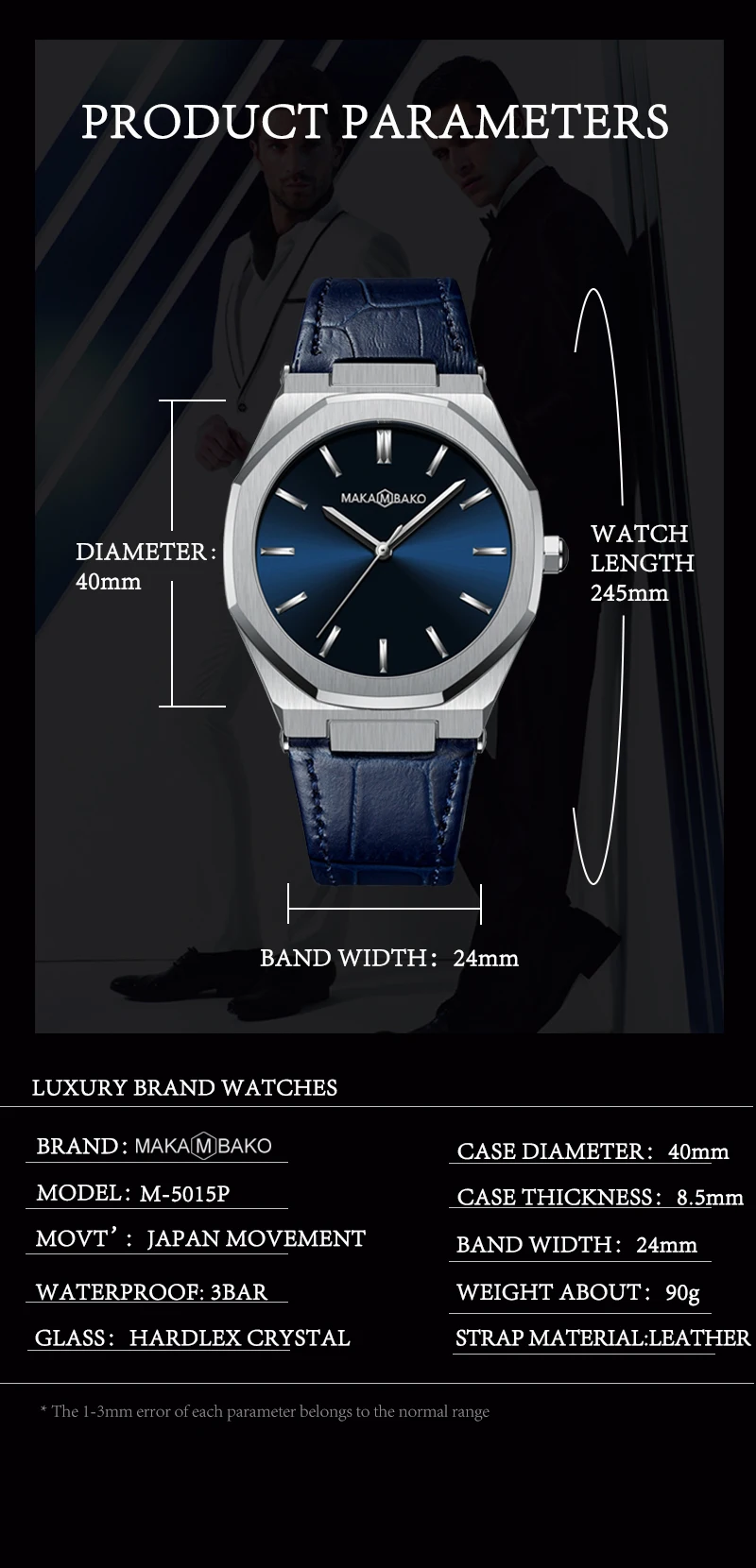 2021 New Luxury Genuine Leather Band Business Men's Quartz Watches Waterproof Creative All Black Dial Brand Male's Wristwatch
