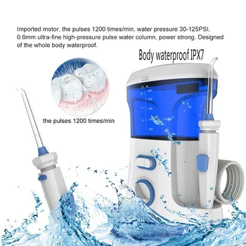 

Oral Irrigator 7-Piece Dental Water Irrigator Water Spring 600ml Oral Hygiene Dental Flosser Water Floss Water Jet Oral Irrigati