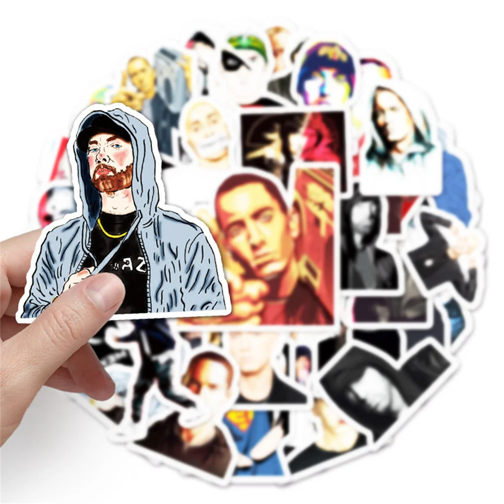 10/30/50 pz Eminem Rapper Graffiti adesivo impermeabile valigia Notebook Skateboard frigorifero scatola di cancelleria WaterCupWholesale