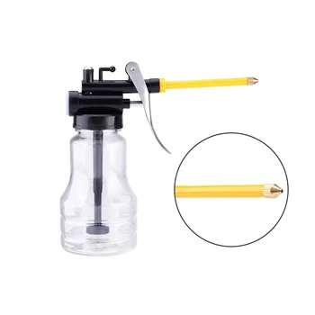 

250cc Transparent High Pressure Oiler Lubrication Oil Can Bottle Flex Manual Oiling Gun Oiler body high strength APS plastic