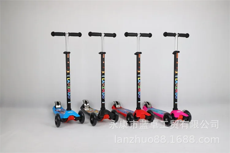 Creative New Style Three-Wheeled Children’s Skateboard Children Scooter Aluminium Alloy Cross Border