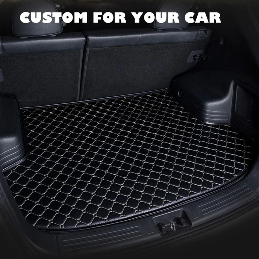 SJ Custom Waterproof Car Trunk Mat AUTO Tail Boot Tray Liner Cargo Carpet Pad Protector Fit For Sko