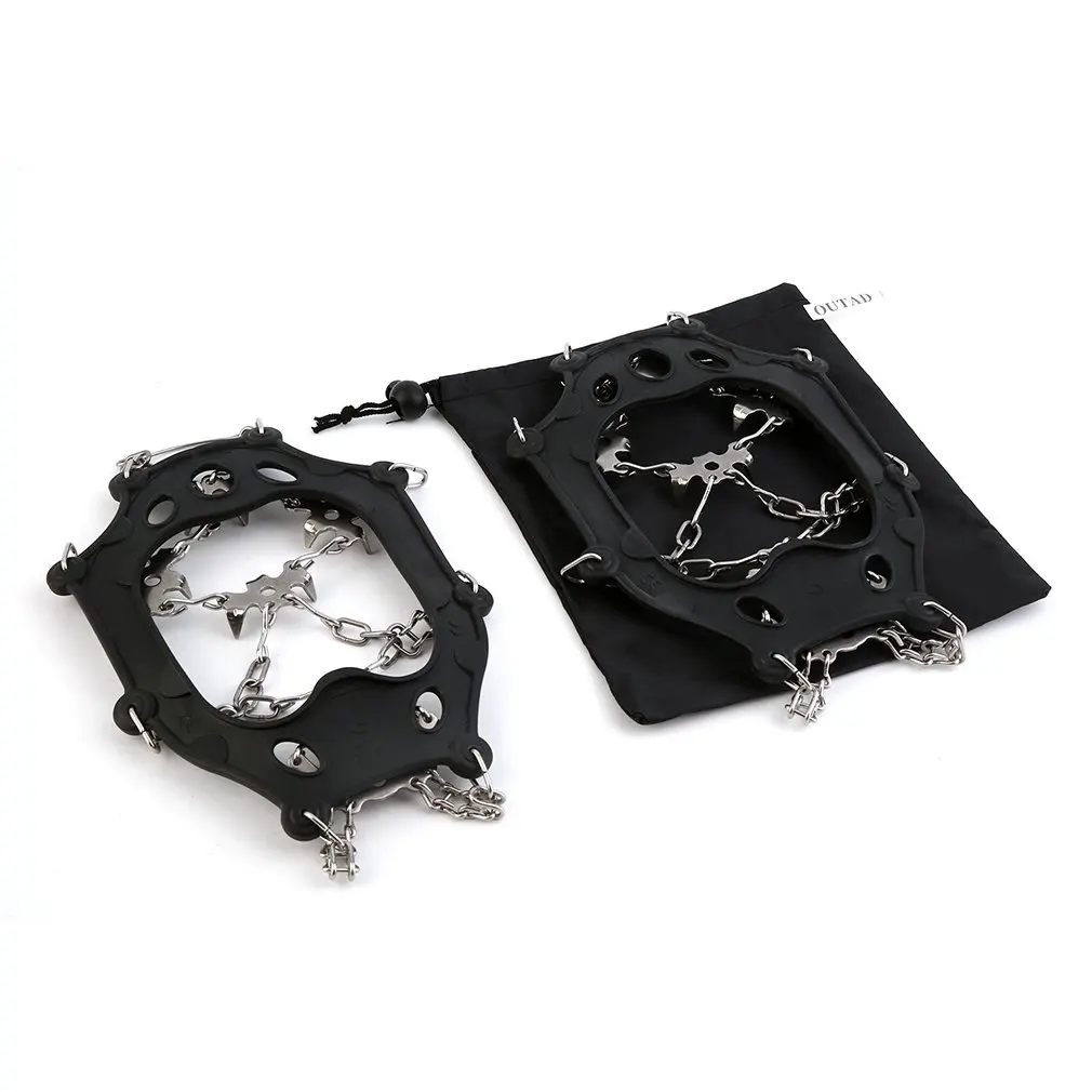 

18 Teeths Claw Traction Crampon Anti-Slip Ice Cleats Boots Gripper Chain Snow Walking Climb Ice Shoes cover Traction Shoe hot