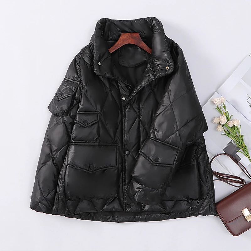 Janveny Winter Down Jacket Women Long Parkas 2020