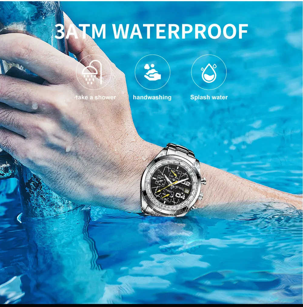 2022 Ever Move New Best-Selling Multifunctional Timing Business Sports Waterproof Men's Quartz Electronic Watch