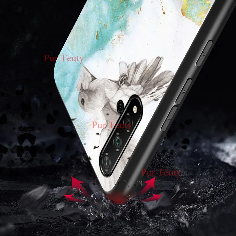 Для huawei Nova 5T Yale-L71A чехол мраморный глянцевый закаленное стекло мягкий силиконовый Жесткий чехол для телефона для huawei Nova5T чехол 6,26 дюймов