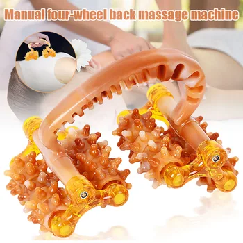 

2019 Best Selling Dropshipping Handheld 4 Wheels Body Massage Roller High Quality Pain Stress Relieve Health Care A7