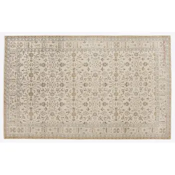 

Handmade Beige Vintage English English Area Rug 187x297 Cm-6'2''X9'9''