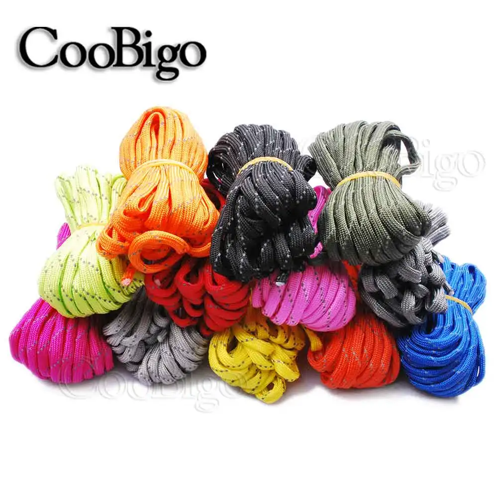 50ft Reflective Paracord Rope Parachute Cord 550 Lanyard 7 Core Strand