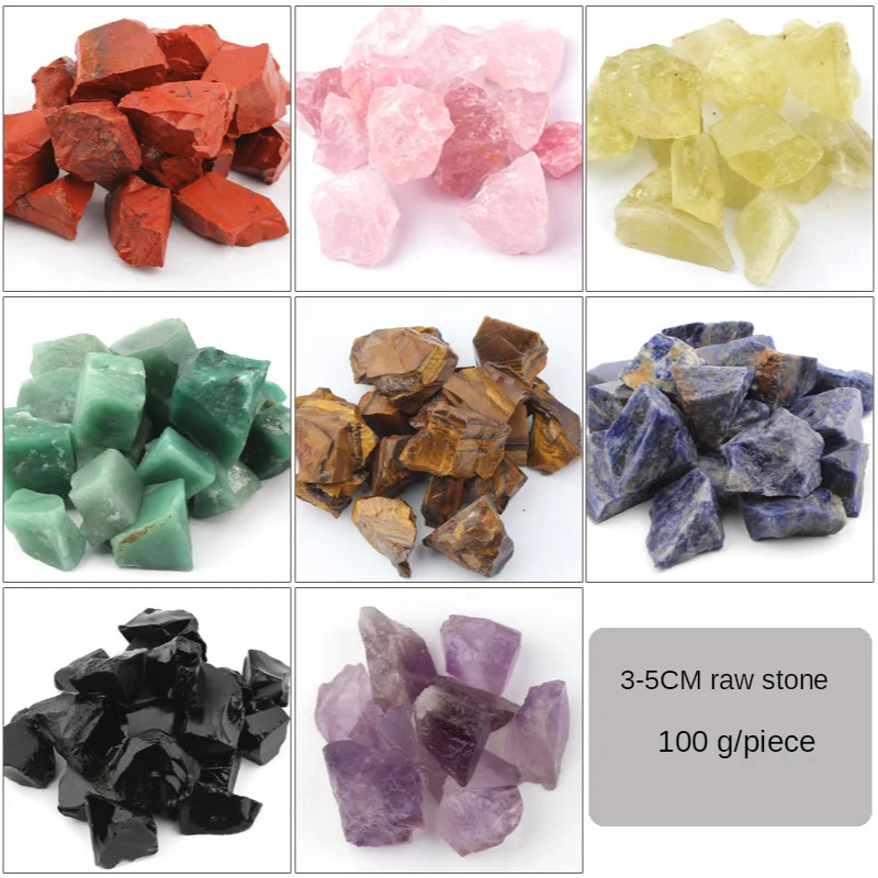

Natural Crystal Rough Stone Amethyst Citrine Pink Crystal Color Fluorite Rough Stone Large Grain Aromatherapy Crushed Stone