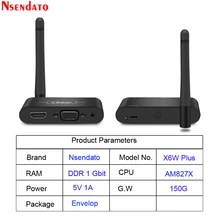 Mirascreen X6W Plus беспроводной Miracast 5G 4K беспроводной дисплей адаптер 3 в 1 HDMI VGA AV 1080P wifi Дисплей приемник ключ