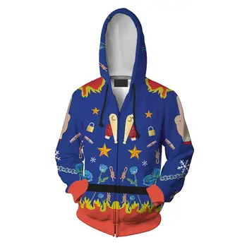 

Suicide squad Joker 3D Hoodies Sweatshirts Men Brand Tracksuits Printed zipper Hooded Coat Funny Hoody Plus Size Halla Quinn