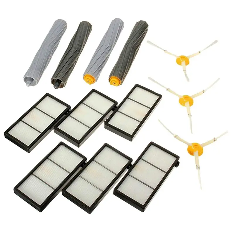 

Debris Extractors + Filters + Side Brushes Replacement Kit Parts Set for iRobot Roomba 800 900 Series Vacuum Cleaner Robots 870