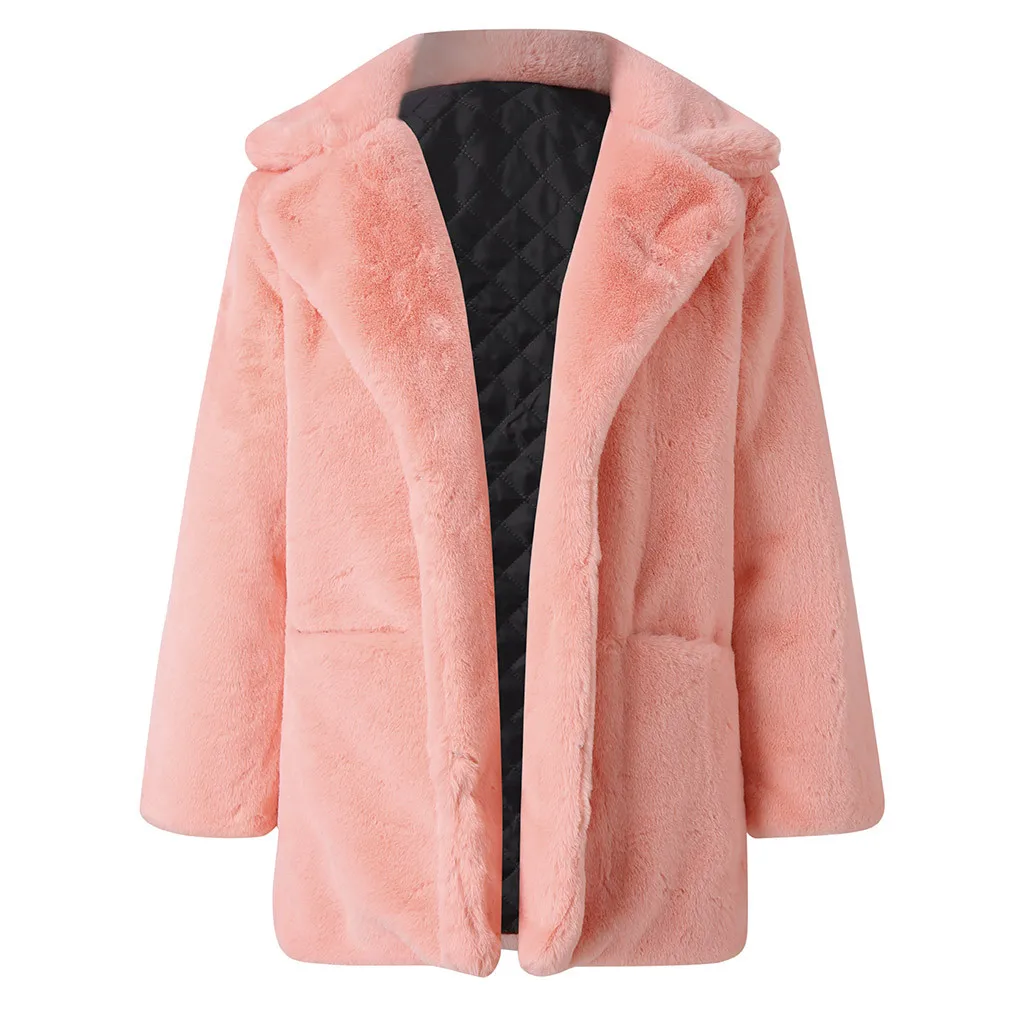 Повседневный длинный кардиган из искусственного меха, пальто, плотное теплое зимнее пушистое пальто с длинным рукавом из искусственного меха, женская тонкая верхняя одежда