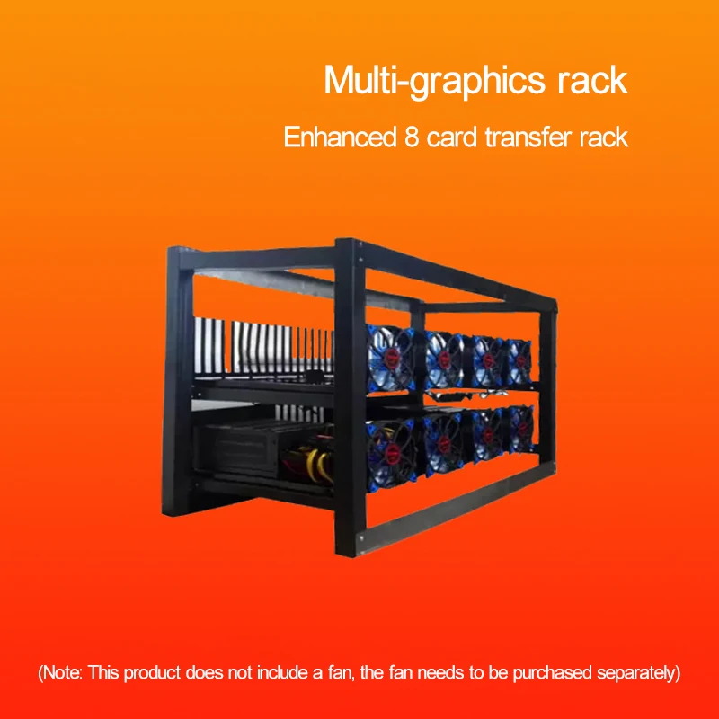 atx-matxグラフィックカード用のデュアル電源8つのgpuグラフィックカードを備えたメタルシャーシマウント
