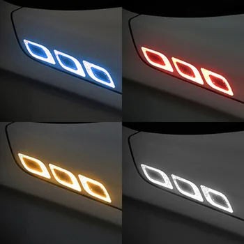

6Pcs/Set Car Reflective Strips Carbon fiber Car Sticker Truck Auto Motor Anti-Scratch Safety Warning Sticker Car Accessories
